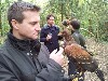 Sascha Beljuli with Jeff & Dan on their recent Hawk Walk, flying three of last years babies!