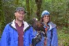 Bill & Suzanne Robbins with Rua on their Hawk Walk.