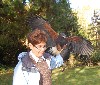 Barbara Hassler in action during her recent Hawk Walk.