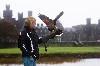 Peter Nowak captured this moment of Milly landing on Amberly, with Ashford Castle in the background.