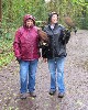 Ruth Rawlings & Pat Powers seem to be enjoying their Hawk Walk, flying Inca & Samhradh, despite the rain!