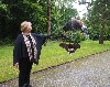 Kay McIntyre sent this great photo from her recent Hawk Walk with us. Kay, Jackie, Karen, LouAnne & Jay flew Milly & Fomhar. Here, Kay is getting two hawks for the price of one!!